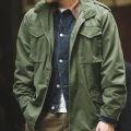 Maden M65 Jackets For Men Green Oversize Denim Jacket Vintage Casual Windbreaker Solid Coat Clothes Retro Loose Overcoat. 