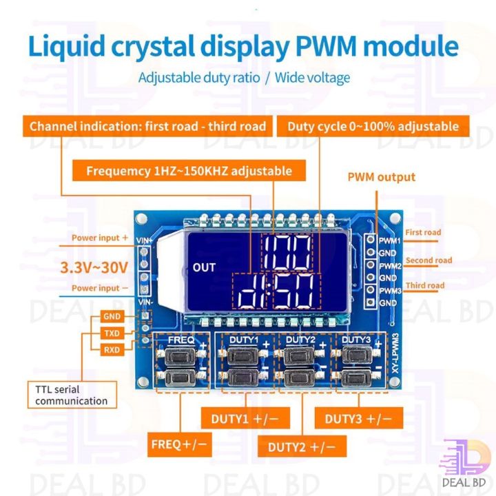 3%20Channel%20PWM%20Board%20Module%20Pulse%20Frequency%20Duty%20Cycle%20Adjustable%20Module%20Signal%20Generator%201Hz-150Khz%20with%20LCD%20Display%20-%20Image%203