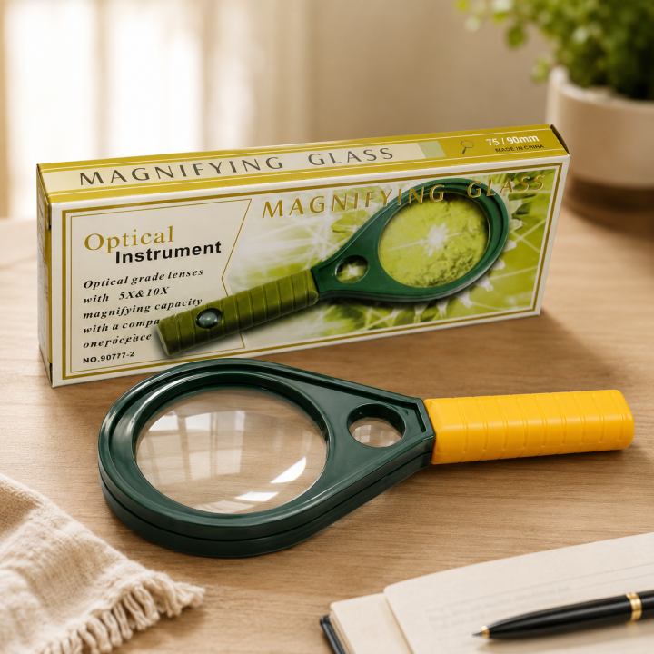Magnifying Glass, Plastic Reading, 60 mm Optics - 1 pcs-(F-0011)