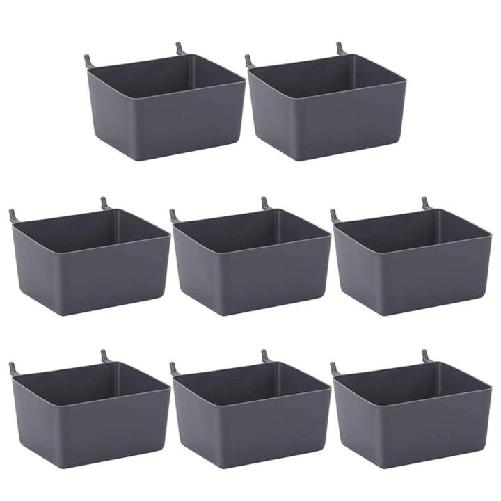 Patelai 8 Packs Pegboad Bins With Hooks And Labels, Pegboad