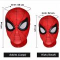 Superhero Mask Miles Spiderman Mask Peter Parker Halloween Cosplay Costume Mask Spandex Fabric Material Adults and Children. 