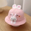 BeQeuewll Infant Boys Girls Fisherman Hat 3D Plush Cartoon Animal Bear/Dog/Tiger/Rabbit Wide Brim Sun Protection Cap Sunscreen.