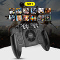 M11 Six Finger PUBG Game Controller Gamepad Trigger Shooting Free Fire Cooling Fan Gamepad Joystick for IOS Android Phone. 