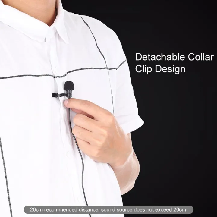 PULUZ%203.5mm%20Mini%20Portable%20Clip-on%20Lapel%20Lavalier%20Condenser%20Mic%20Wired%20Microphone%20for%20iPhone%20iPad%20Android%20Smartphone%20DSLR%20Camera%20Computer%20PC%20Laptop%20-%20Image%204