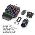 4 in 1 Bluetooth PUBG Gaming Keyboard Mouse Converter Combo for Smartphone and PC - Black. 
