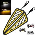 2PCS Car LED Bumper Strip COB Daytime Running Light DRL Yellow Turn Signal Lamp/DRL Strip Light With Flashing Or Body Indicator For Bike. 