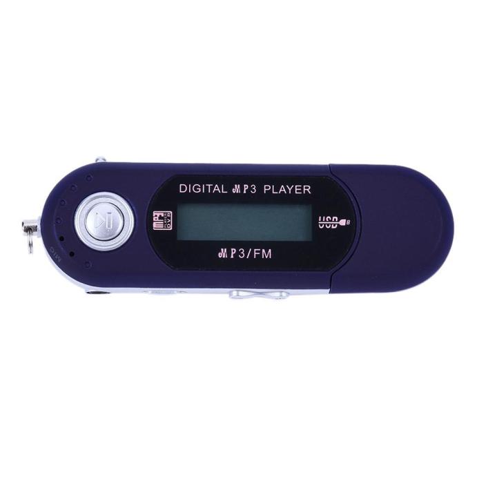 Portable USB MP3 Music Player Digital LCD Screen FM Radio Black Blue Player