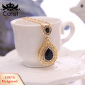 Carat Women Rhinestone Waterdrop Pendant Necklace Stud Drop Earrings Jewelry Set. 