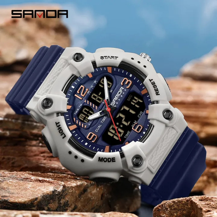 SANDA%206181%20Dual%20Display%20Men%20Watches%20Waterproof%20Sports%20Watch%20Military%20Man%20Alarm%20Stopwatch%20Quartz%20Wristwatch%20Male%20Digital%20Clock%20-%20Image%209