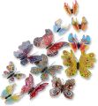 12 pcs 3D Butterfly Wall Sticker (Magnetic and Adhesive) for Home Bed Room Wall Decoration Stickers Kids Room. 