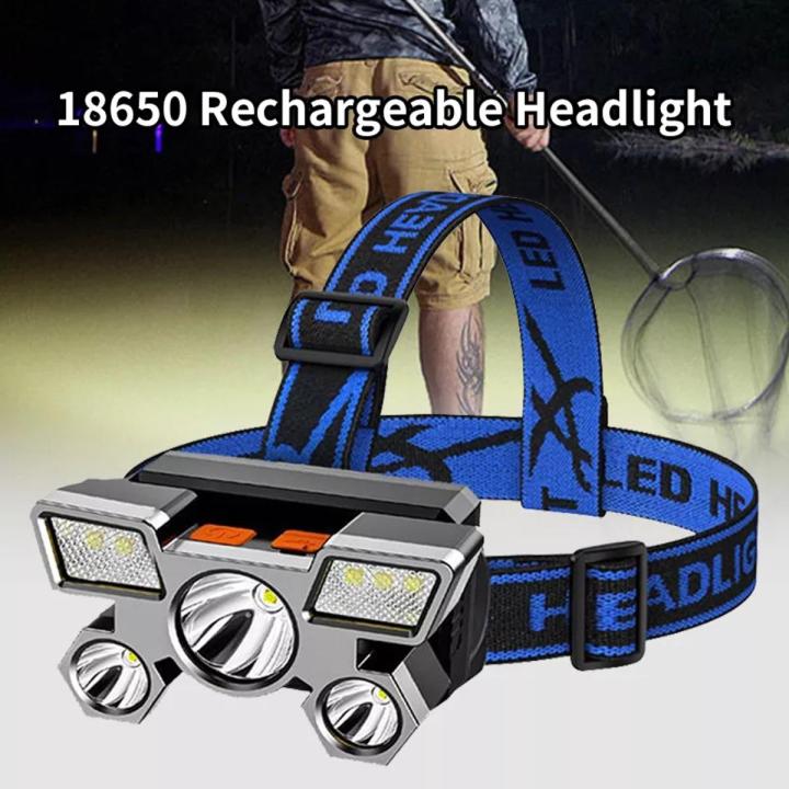 Rechargeable High Power Double Light Water Resistant Portable Magnetic Headlamp