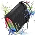 Koleer Speakers Bluetooth Wireless, IPX7 Waterproof Portable Bluetooth Speaker with Lights, 10W Clear Stereo, 30H Playtime, Bluetooth5.0,, TWS Pairing, FM/AUX/USB/TF, for Party Outdoor.