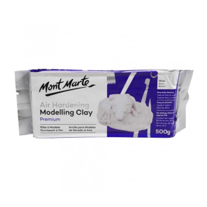 Mont Marte Air Hardening Modelling Clay Premium  - White 500gms