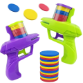1pc Kids Soft Flying Disc  Gun Toy Foam Disc Launcher Flying Disc Handheld Launcher  Indoor Game Outdoor Backyard Toy For Boys And Girls Birthday Gift. 