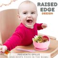 2 Pcs/Set Children's Silicone Bowl Spoon Baby Suction Cup Bowl for Kids Toddlers BPA Free Drop-proof Feeding Tableware with Spoon.
