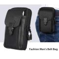 Tactical Pouch Waterproof Nylon PU Leather Men Waist Bags Waist Packs Utility Outdoor Travel Sport Tactical Pockets for Small Card 6 Inch Phone Holder. 