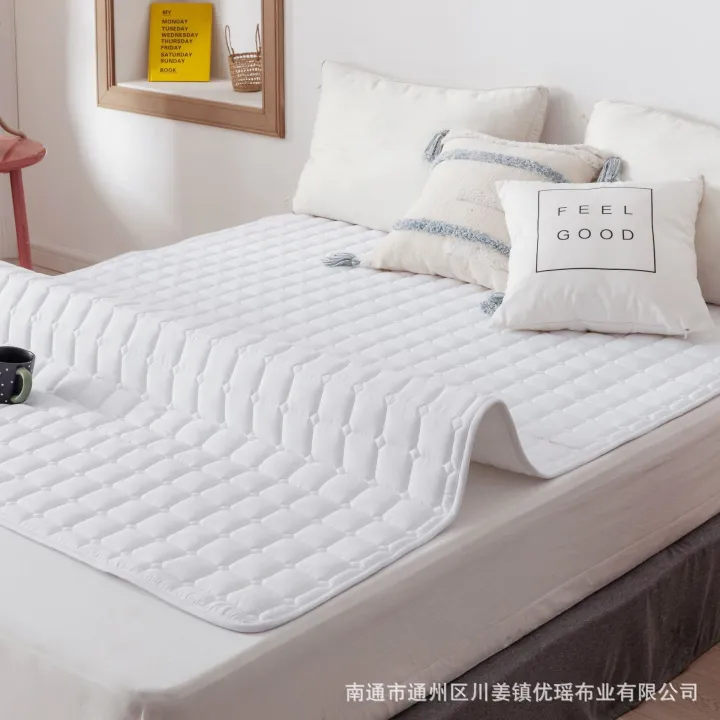 Factory%20supply%20interwoven%20cotton%20protective%20mat%20hotel%20room%20protective%20mat%20hotel%20mattress%20bed%20upholstered%20pad%20wholesale%20-%20Image%202
