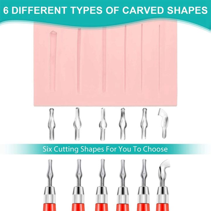 2X%20Rubber%20Stamp%20Making%20Kit,Block%20Printing%20Tool%20Kit,Linoleum%20Cutter%20-%20Image%202