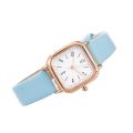 badgeCarat Women Watch Square Dial Adjustable Faux Leather Strap Elegant Minimalistic Gift Fashion Jewelry High Accuracy Metal Dress Wrist Watch for Daily.