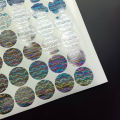 Silver Circular holographic sticker warranty void seals Adhesive labels with serial number High security laser stickers 1.5cm.