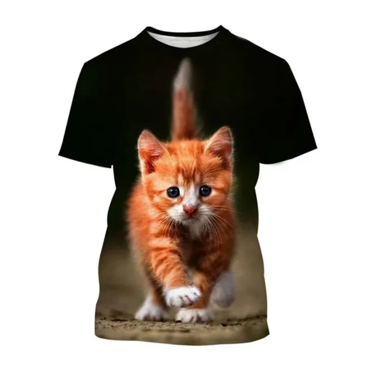 2024%20Animal%20Graphic%20T-shirt%20For%20Men%20Clothing%203D%20Kawaii%20Cat%20Print%20T%20Shirt%20Casual%20Streetwear%20O%20Neck%20Short%20Sleeve%20Tops%204XL%20-%20Image%206