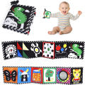High Contrast Black and White Double Sided Cloth Books Sensory Toys Baby Toys 0 12 Months Newborn Crib. 
