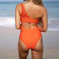 Women Swimsuit Beachwear Padded Cup 1 Piece Bikini for Holiday Surfing Beach XL Orange. 
