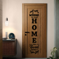 Welcome Home Wall Stickers Simple Door Sticker Bedroom Room Decoration Wall Decal. 
