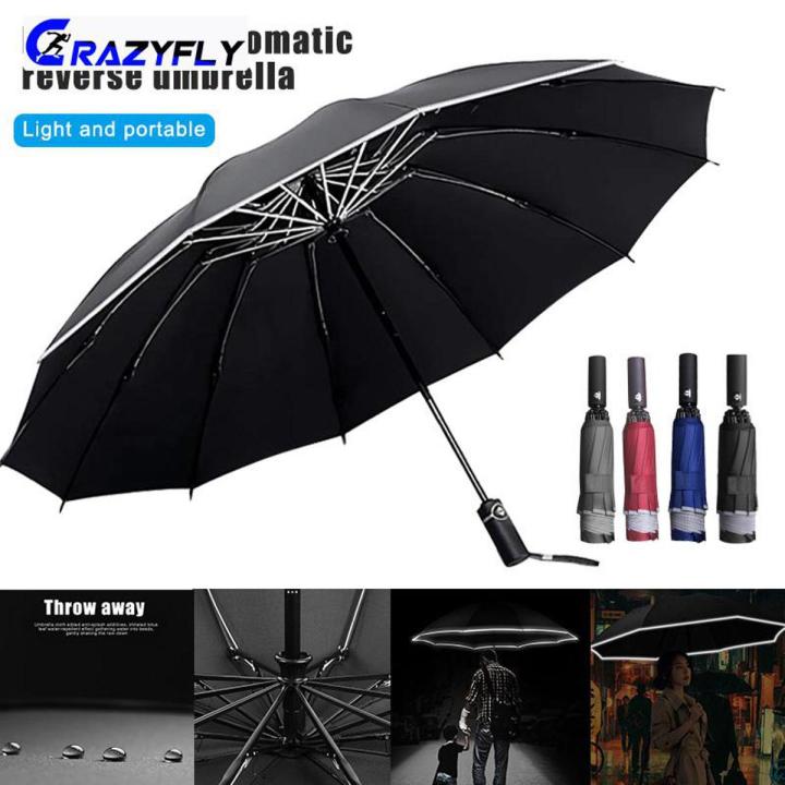 Automatic Umbrella Reverse Folding Business Umbrellas Windproof Portable Rain&Sun Umbrella