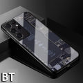 For Samsung Galaxy S21 Ultra Back Cover Version Theme Case Tempered Glass Protection shockproof Cover for Samsung S21 Ultra case Transparent Circuit Board Design Full Coverage Phone cases. 