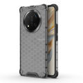 Quiberk for Honor X9c 5G Honeycomb Patterned Case Hard Clear Shockproof Rugged Back Cover.