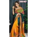 Embroidery And Dolorer Kaj Dhupian Silk Block Print Saree For Women - Sari.