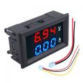 0.28 inch Mini Digital Voltmeter Ammeter DC 100V 10A Panel Amp Volt Current Meter Tester 0.28 Inch Blue Red Dual LED Display. 