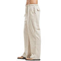 Cotton Linen Pants
Straight Wide Leg Pants
Elastic Waists Trousers
Loose Long Pants
Men's Trousers. 