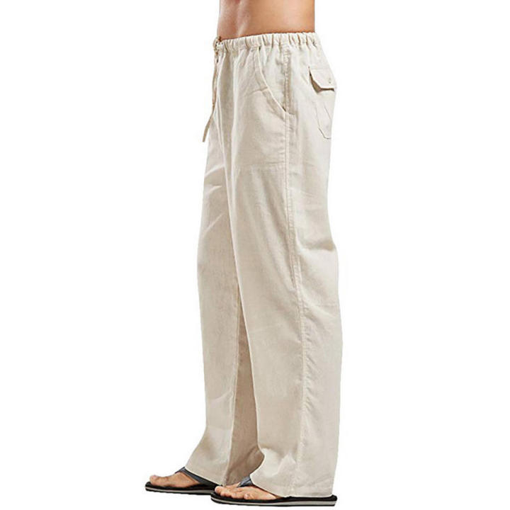 Cotton%20Linen%20Pants%0AStraight%20Wide%20Leg%20Pants%0AElastic%20Waists%20Trousers%0ALoose%20Long%20Pants%0AMen's%20Trousers%20-%20Image%205