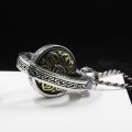 Retro Heart Sutra Six-Character Mantra Nine Palace Bagua Rotatable Men's Necklace Personality Domineering Trend Pendant Pendant. 