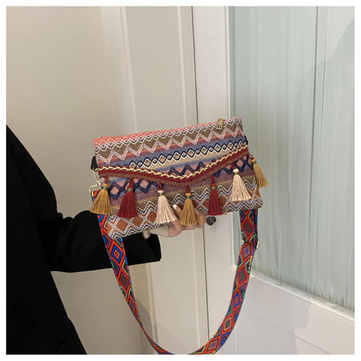 Tassel Shoulder Bag Handbag 3-Piece Sets