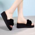 Womens Ladies Girls Korean Sandals for Women Women's Summer Fashion Casual Clip Toe Flip Flops Non-Slip Wedges Beach Slippers Wedge Sandals female shoes women shoes.
