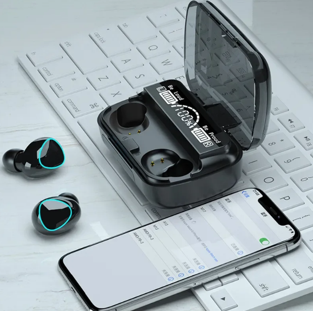 M10 TWS Bluetooth Earbuds with LED Display, Touch Control, High-Quality ...