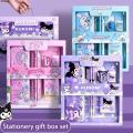 Sanrio Cinnamoroll Stationery Set Cartoon Gift Box Creative Learning Stationery pencil Eraser Set Children Term Begins Birthday.