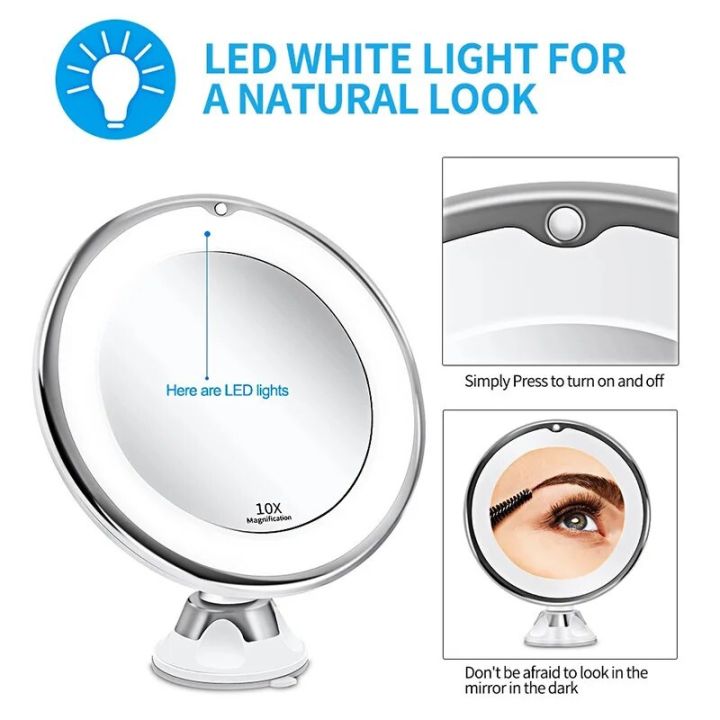 Flexible%2010X%20Magnifying%20Mirror%20LED%20LightingTouch%20Screen%20Makeup%20Light%20Portable%20Dressing%20Table%20Makeup%20Vanity%20Lamp%20Use%20AAA%20Battery%20-%20Image%203