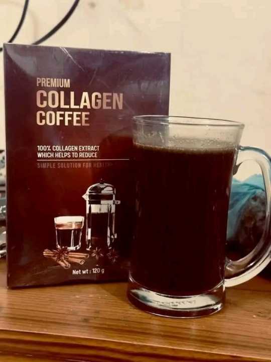 premium Collagen coffee slimming coffee FishCollagen to help the skin to be clear, reduce wrinkles andtighten the body with proportions from variousminerals.