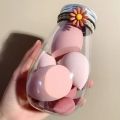 6pcs set Beauty Blender Makeup Sponge Blending Puff Flawless Powder Smooth Beauty Sponge Floral Jar. 