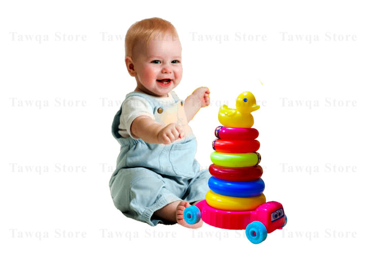 6 Ring Piramid ring Toys  - Multi Color toy  for baby