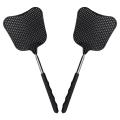 Mosquito and Fly Killing Plastic Fly Swatter Retractable Stainless Steel Rod, Suitable for Indoor and Outdoor Use (2 Pack). 