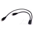 Novel Usb 2.0 Splitter Y 1 Female To 2 Male Data Charge Cable Extension Cord For Phone Sync Data Cables.
