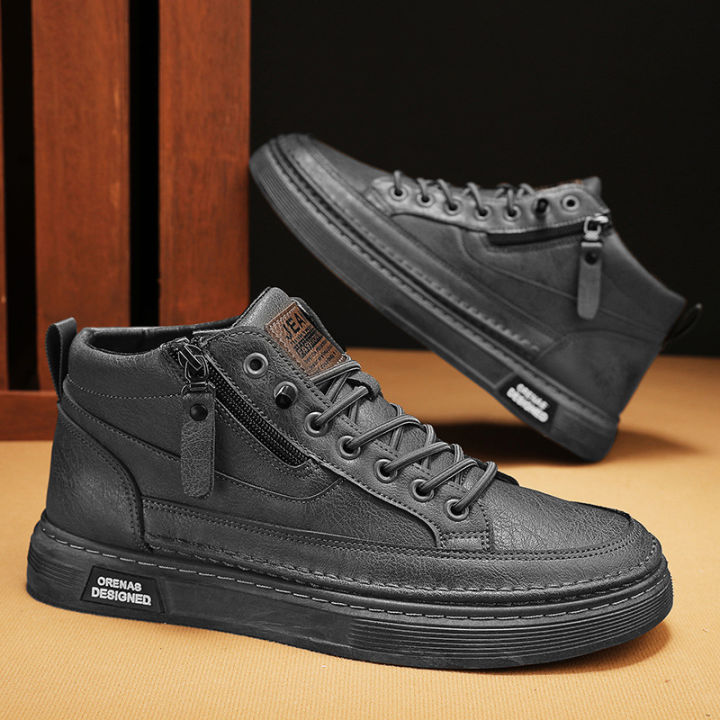 Men's%20Sneakers%20Autumn%20and%20Winter%20Breathable%20Sports%20Casual%20High-Top%20Leather%20Shoes%20Men's%20Work%20Black%20Motorcycle%20Joker%20Martin%20Boots%20-%20Image%203