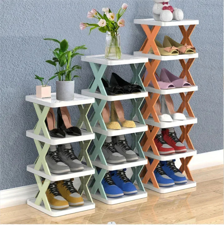 5 Layer Shoe Rack Organizer Small Creative Vertical Shoe Stand Narrow Shoe Storage Rack Space Saving