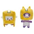 Lankybox Plush Toy Lankybox Foxy Plush Removable Cartoon Robot Soft Toy Plush Children's Gift Turned Into A Doll Girl Bed Pillow. 