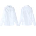 Girls School Blouse Shirt Long Sleeve White Shirt Sky Blue Formal Blouse Top For Student Ages 4-15 Years Tops Children Clothes. 
